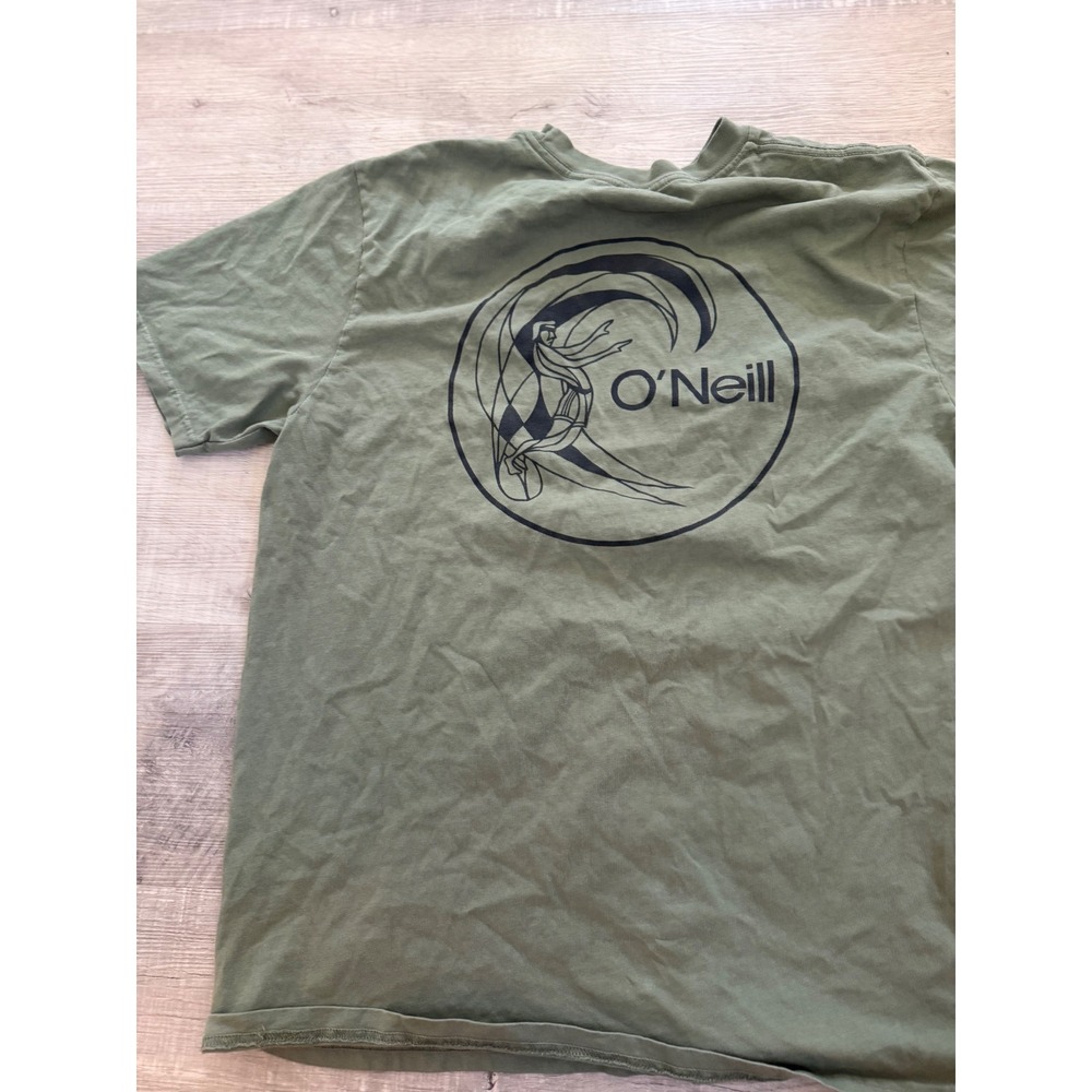 O'Neill Standard Fit Surf Graphic T-Shirt Olive Green Men's Large